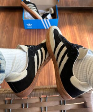 Tenis Adidas Samba Couro Preto Branco Feminino Premium 1