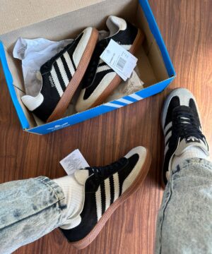 Tenis Adidas Samba Couro Preto Branco Feminino Premium 3