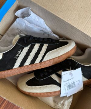 Tenis Adidas Samba Couro Preto Branco Feminino Premium 5