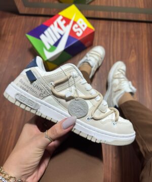Tênis Dunk Low Pro OF 50 Nude Marinho Feminino Premium