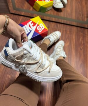 Tenis Dunk Low Pro OF 50 Nude Marinho Feminino Premium 2