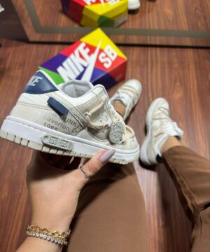 Tenis Dunk Low Pro OF 50 Nude Marinho Feminino Premium 4