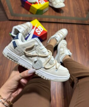 Tenis Dunk Low Pro OF 50 Nude Marinho Feminino Premium 7