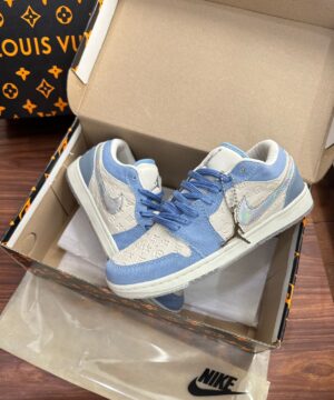Tenis Jordan X Louis Vuitton Branco Azul Feminino Premium 2
