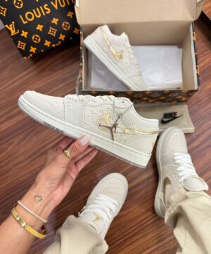 Tenis Jordan X Louis Vuitton Branco Feminino Premium 1