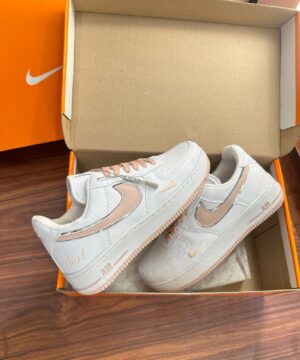 Tenis Nike Air Force Fresh Branco Rose Feminino Premium 5