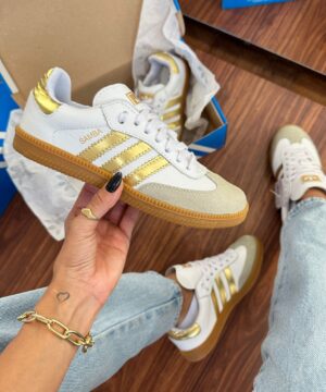 Tênis Adidas Samba Couro Feminino Premium