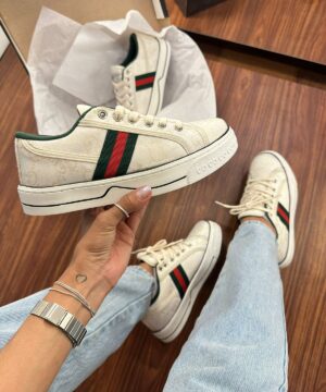 Tênis Gucci 1977 Plataforma Branco Feminino Premium