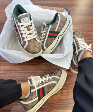 Tenis Gucci 1977 Plataforma Marrom Feminino Premium 1