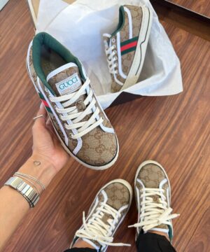 Tenis Gucci 1977 Plataforma Marrom Feminino Premium 2