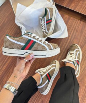 Tenis Gucci 1977 Plataforma Marrom Feminino Premium 3