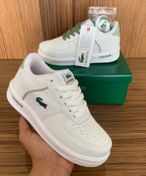 Tenis Lacoste Infantil Branco Verde Premium 1