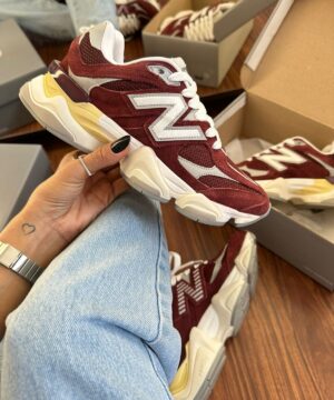 Tenis New Balance 9060 Branco Vermelho Feminino Premium 1
