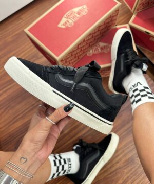 Tenis Vans Knu Preto Bege Feminino Premium 2