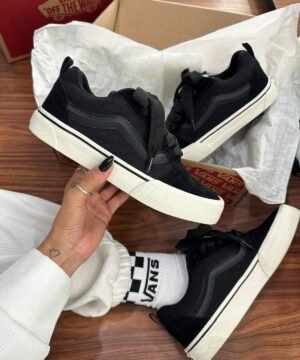 Tenis Vans Knu Preto Bege Feminino Premium 4