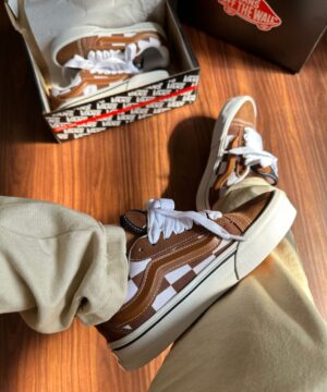 Tenis Vans Knu Xadrez Bege Premium 2