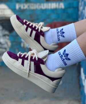 Tenis Adidas Bad Bunny Campus Wild Moss Uva Feminino Premium 4