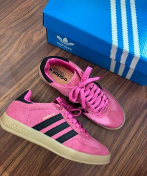 Tenis Adidas Gazelle Couro Pink Preto Feminino Premium 5