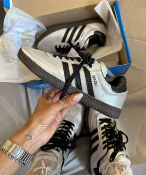 Tenis Adidas Samba Couro Metalizado Feminino Premium 2