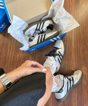 Tenis Adidas Samba Couro Metalizado Feminino Premium 6