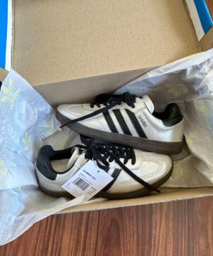 Tênis Adidas Samba Couro Metalizado Feminino Premium