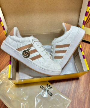Tenis Adidas X Gucci Branco Marrom Feminino Premium 1
