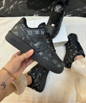 Tenis Nike Air Force Louis Vuitton Preto Grade Fechada 1 scaled