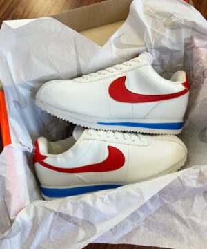 Tenis Nike Cortez Branco Vermelho Feminino Premium 2