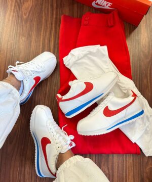 Tenis Nike Cortez Branco Vermelho Feminino Premium 4