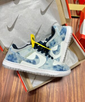 Tenis Nike Dunk Low Branco Jeans Feminino Premium 1