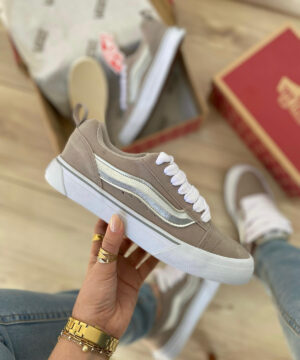 Tênis Vans Knu Cinza Metálico Feminino Grade Fechada