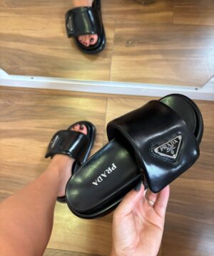 Chinelo Slide Luxo Prada Feminino Premium Grade Fechada 5
