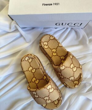 Tamanco Gucci Plataforma Confort Amarelo Feminino Premium 6