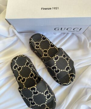 Tamanco Gucci Plataforma Confort Preto Feminino Premium 3