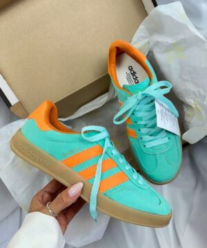 Tenis Adidas Gezelle Prime Azul Laranja Feminino Premium 4