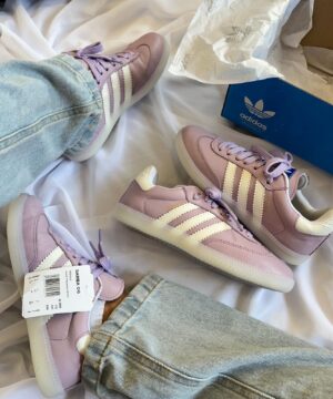 Tênis Adidas Samba Couro Legítimo Luxo Feminino Premium Grade Fechada