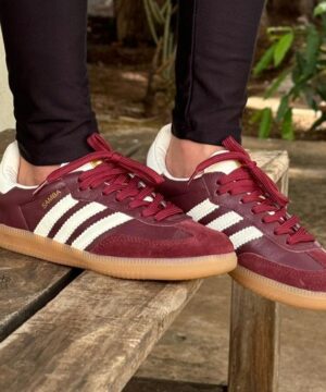 Tenis Adidas Samba Couro Legitimo Luxo Feminino Premium Grade Fechada 5