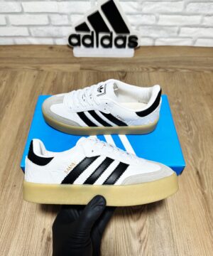 Tenis Adidas Samba Plataforma Branco Preto Feminino Premium 2 scaled