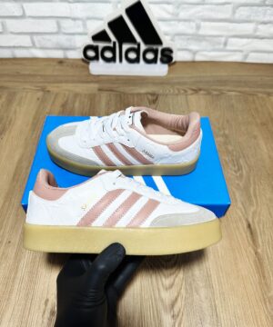Tenis Adidas Samba Plataforma Branco Rosa Feminino Premium 3 scaled