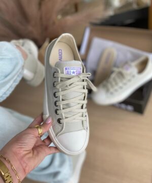 Tenis All Star Bege Furta Cor Feminino Grade Fechada 3 scaled