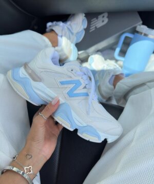 Tenis New Balance 9060 Branco Azul Feminino Premium 3 scaled