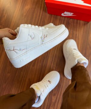 Tênis Nike Air Force Floral Branco Feminino Premium