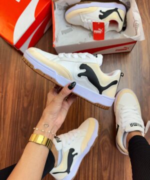 Tenis Puma Baixo Basic Branco Feminino 4 scaled