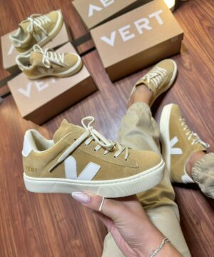 Tenis Vert Cadarco Camurca Areia Branco Premium 7