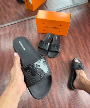 Chinelo Slide Louis Vuitton Preto Masculino 3