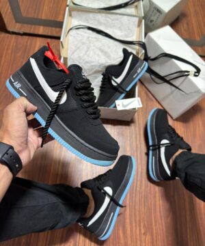 Tenis Nike Air Force Preto Azul Masculino Premium 5