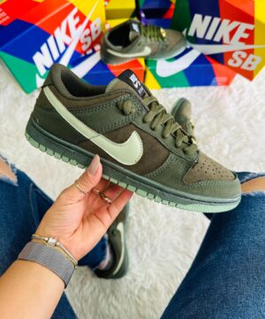 Tênis Nike Dunk Camurça Verde Olívia Pistache Masculino Premium