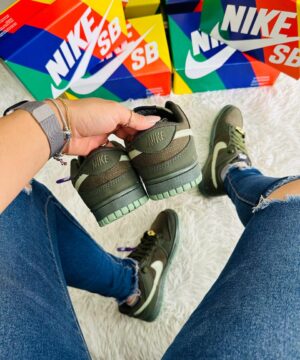 Tenis Nike Dunk Camurca Verde Olivia Pistache Masculino Premium 3