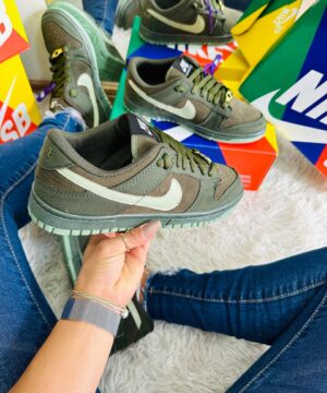 Tenis Nike Dunk Camurca Verde Olivia Pistache Masculino Premium 6