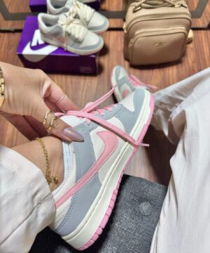 Tenis Nike Dunk Low Pro Cinza Rosa Feminino Premium 3